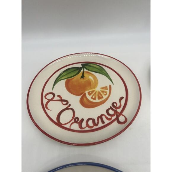 Harlie Brown Studio Belle Journée Stoneware Dessert Plate Set of 4 Plates - Picture 6 of 7